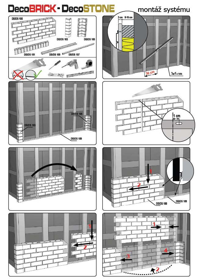 Montážní návod - obklady Deco brickstone
